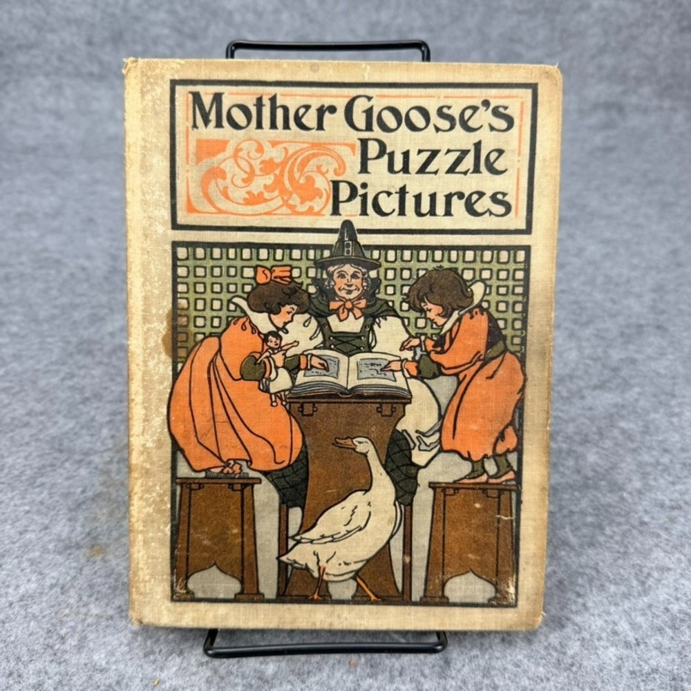 Mother Goose’s Puzzle Pictures 1906 Howard E Altemus Antique Childrens Book